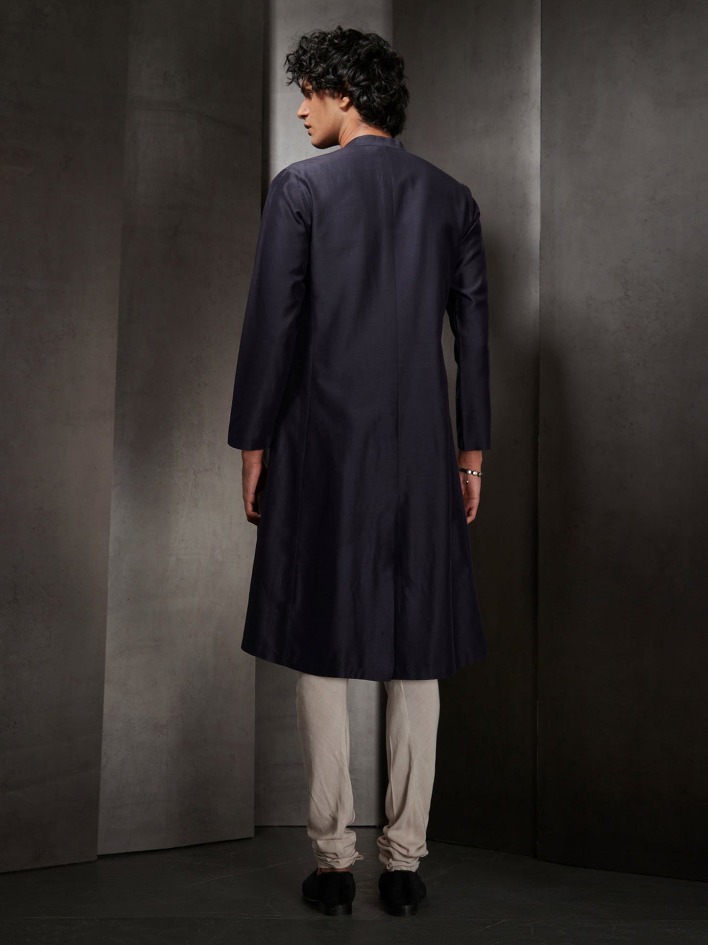 Navy A-line Kurta Set