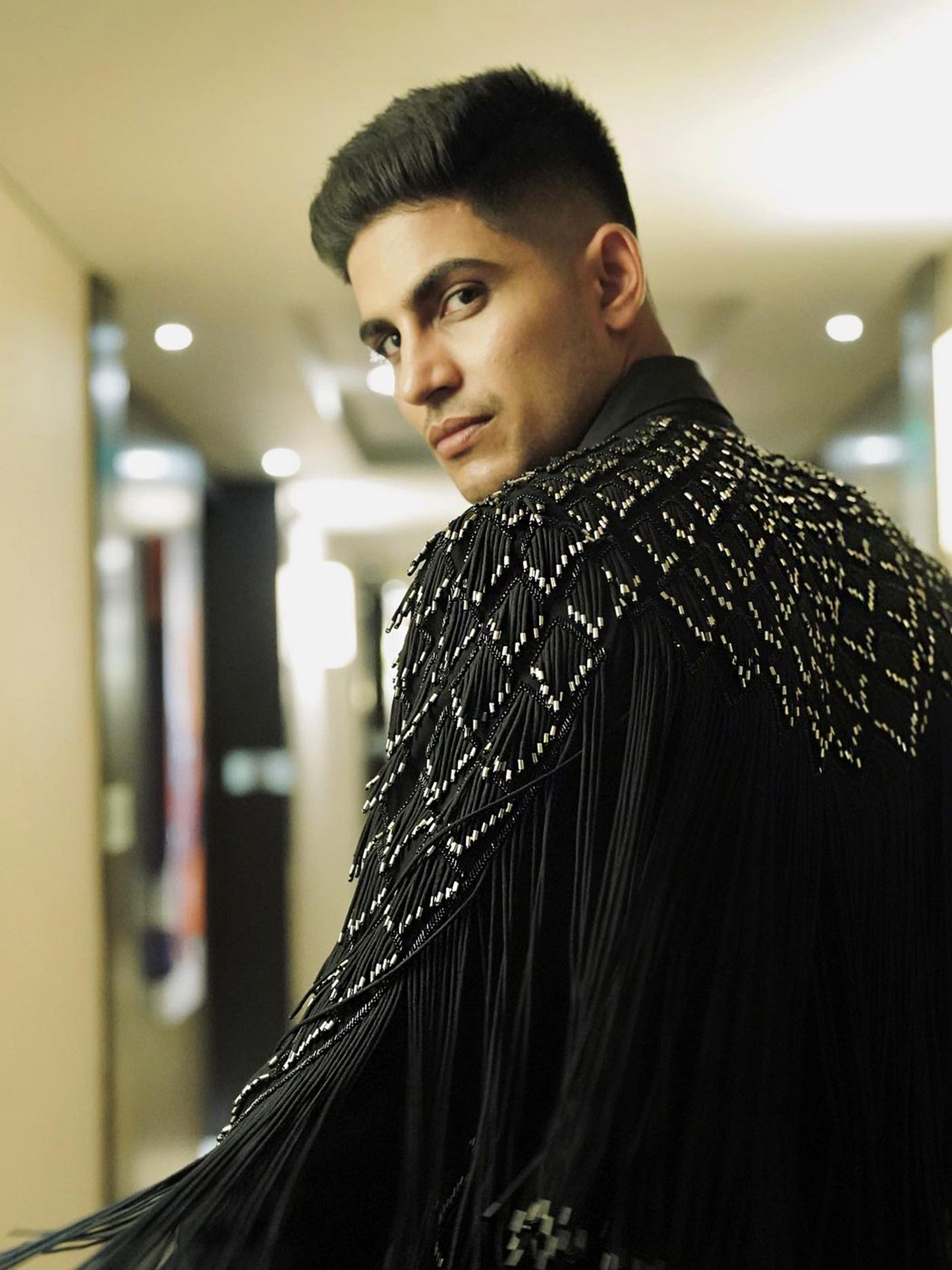 Shubman Gill In Diamond Fringe Jacket