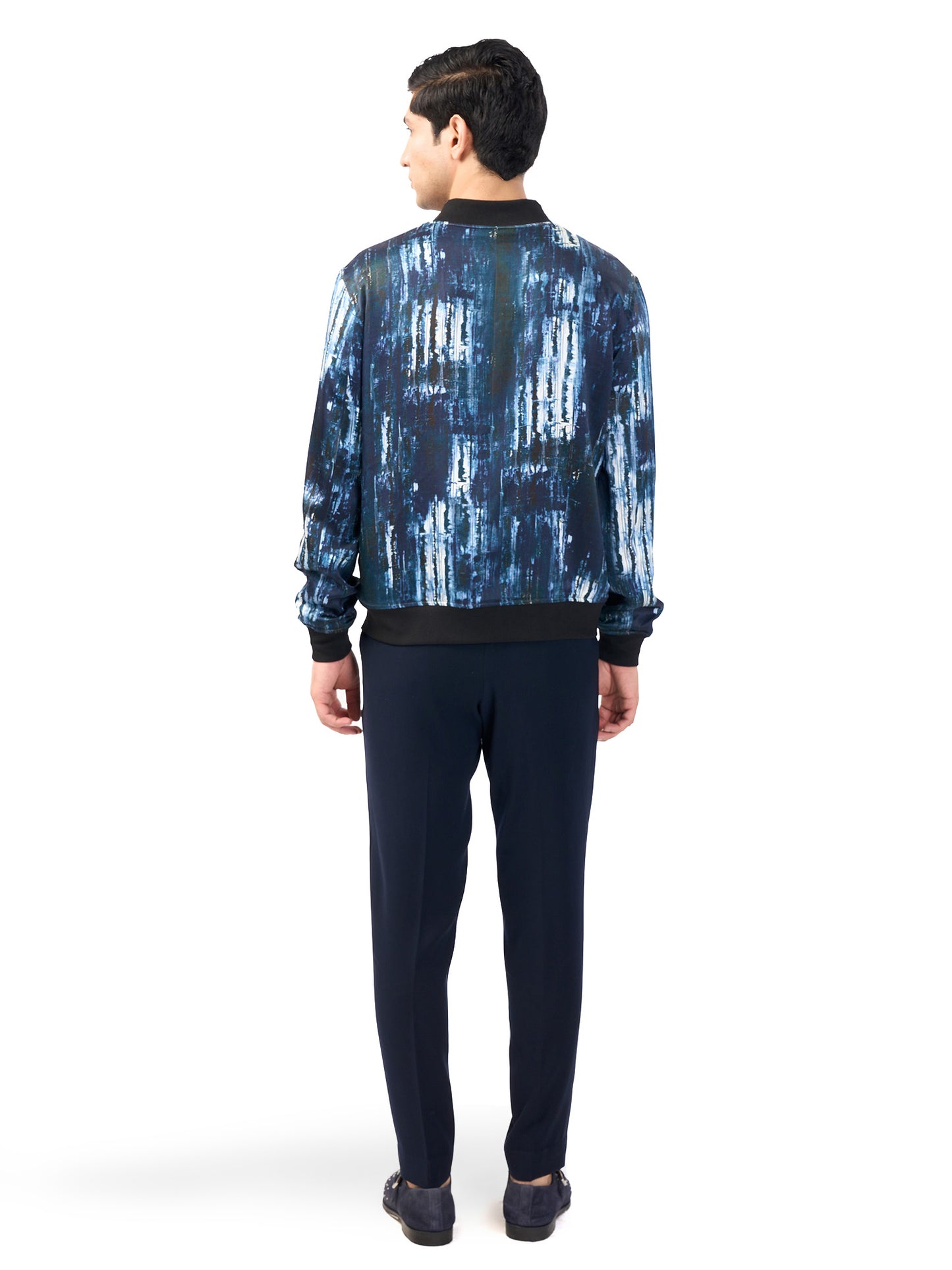 Vertical Glitch Bomber Jacket