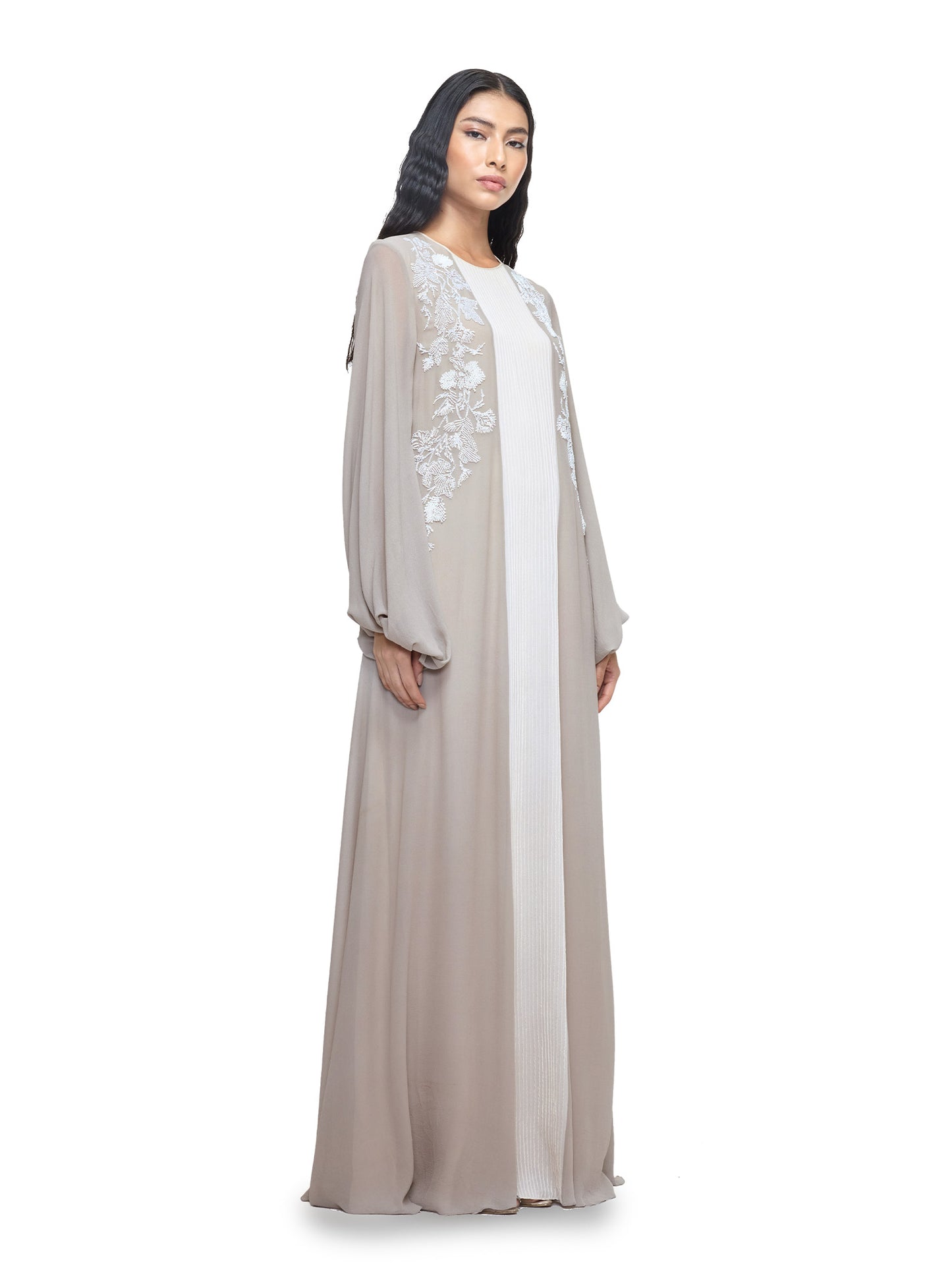 Fluid Kaftan With Puffed Sleeves