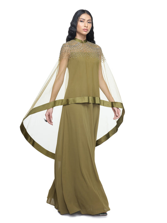 Olive Strapless Kaftan