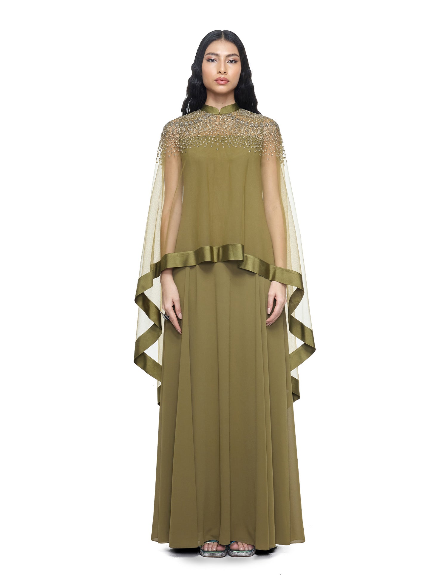 Olive Strapless Kaftan