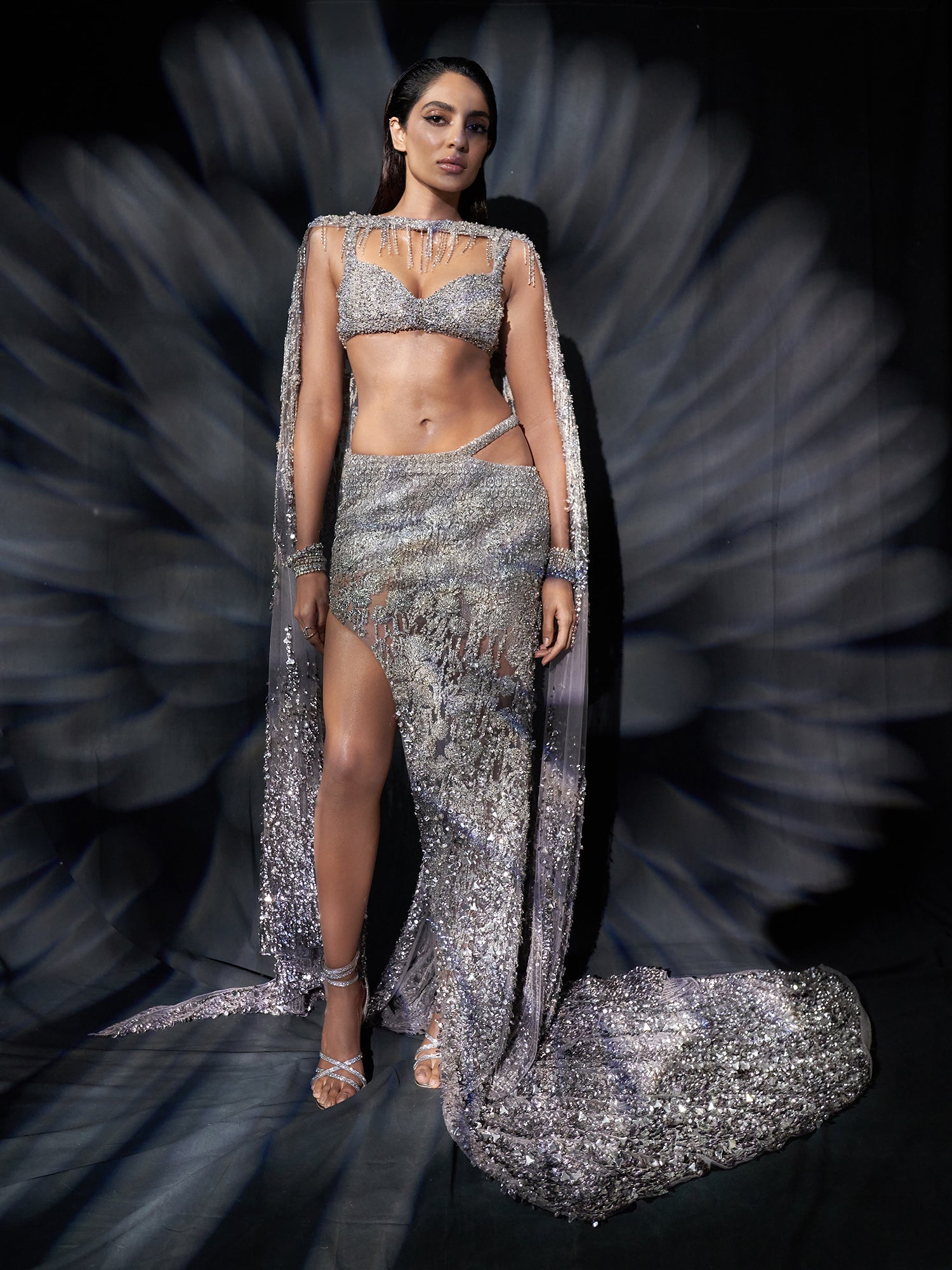 Lilac Fish-Cut Skirt Set | Lilac Lehenga Set | Bora Honey's – B Anu Designs