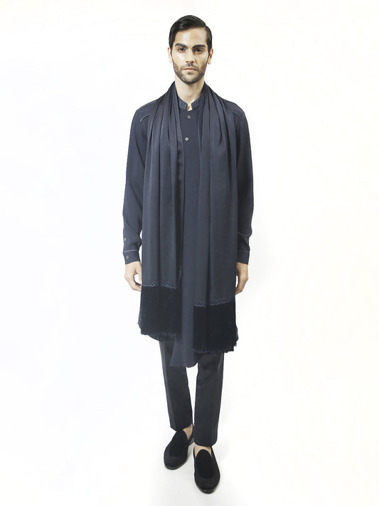 Navy Pathani Kurta Set