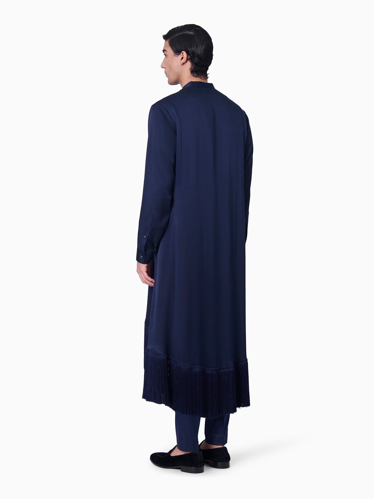 Navy Blue Draped Kurta