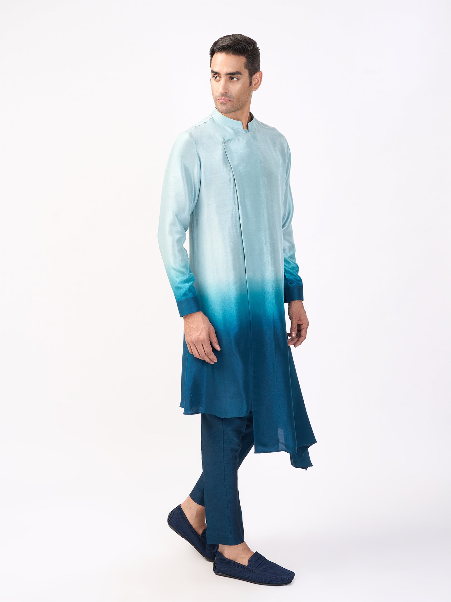 Asymmetric Ombre Kurta Set