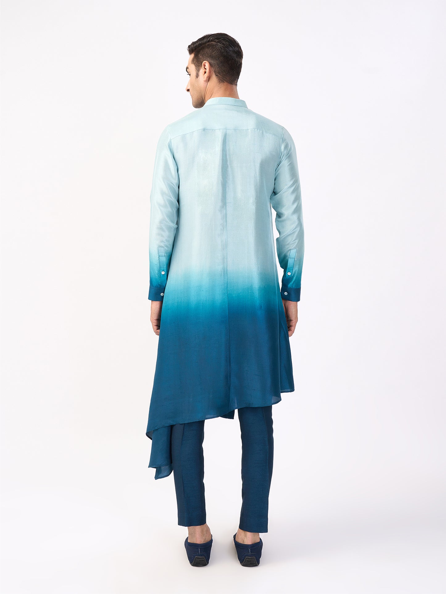 Asymmetric Ombre Kurta Set