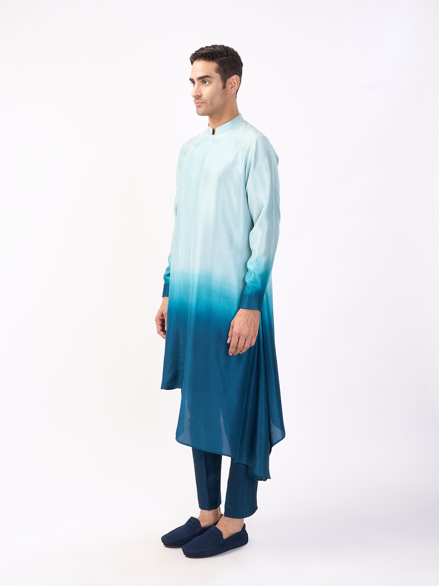 Asymmetric Ombre Kurta Set