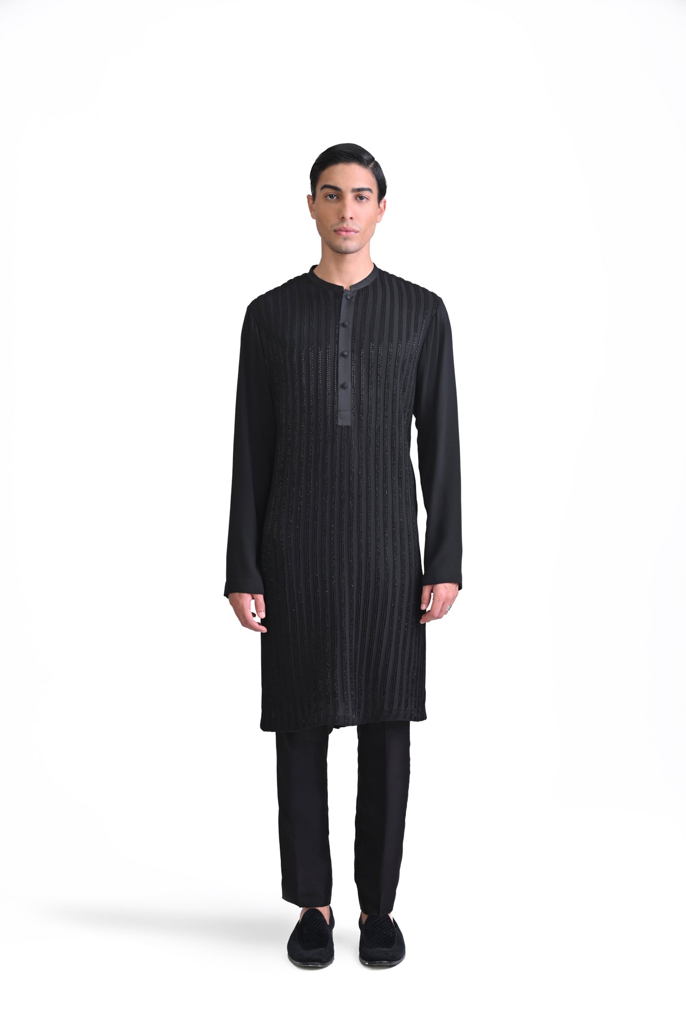 Pintuck Embellished Kurta