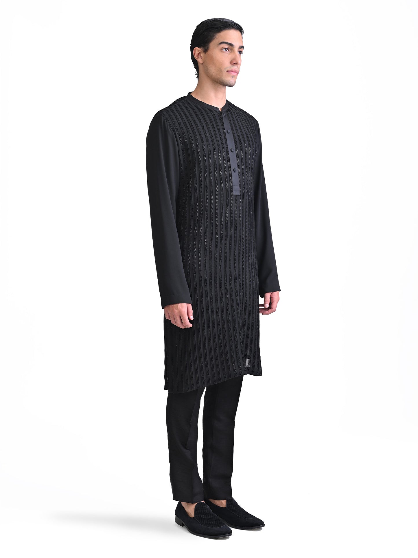 Pintuck Embellished Kurta