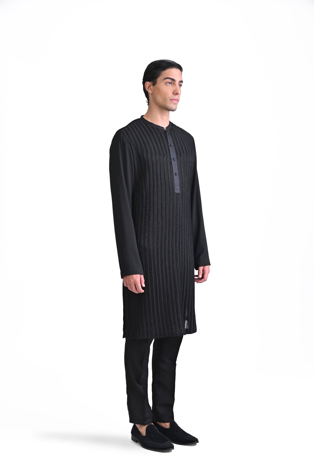 Pintuck Embellished Kurta