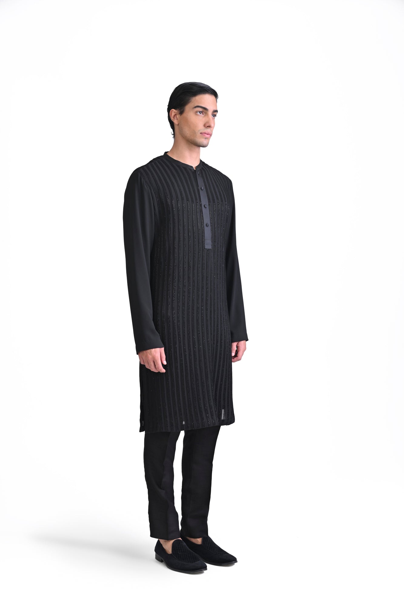 Pintuck Embellished Kurta