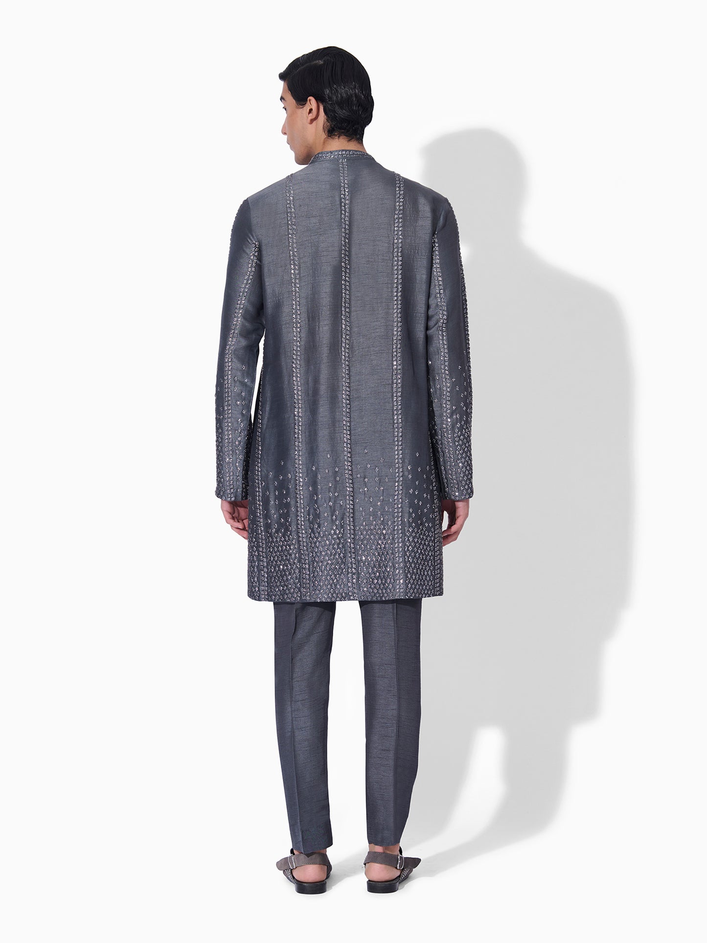 Steel Grey Straight-Cut Kurta Set