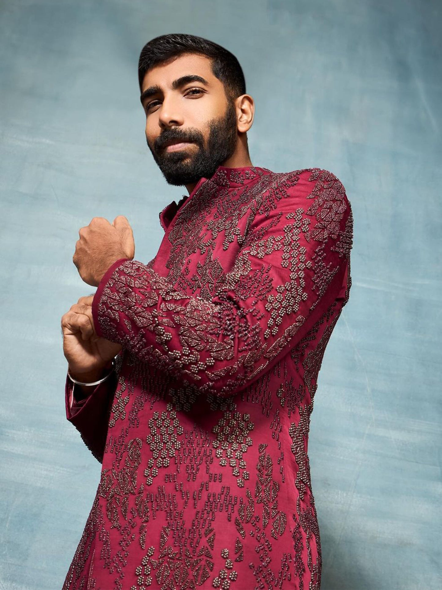 Jasprit Bumrah In Pyrrhus Sherwani Set