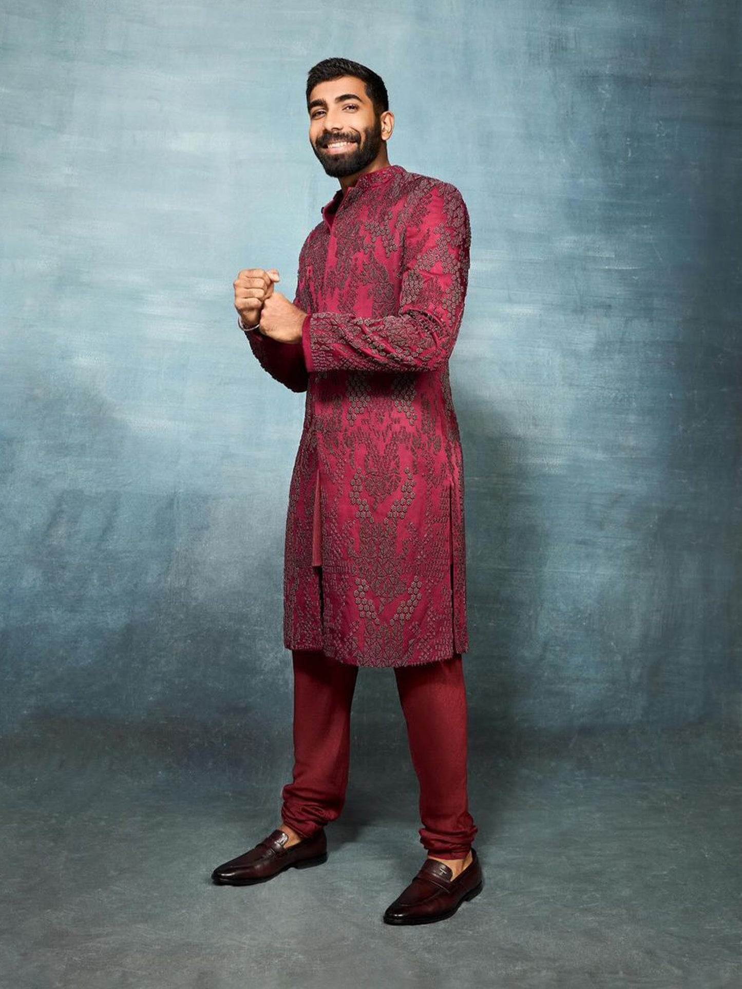 Jasprit Bumrah In Pyrrhus Sherwani Set