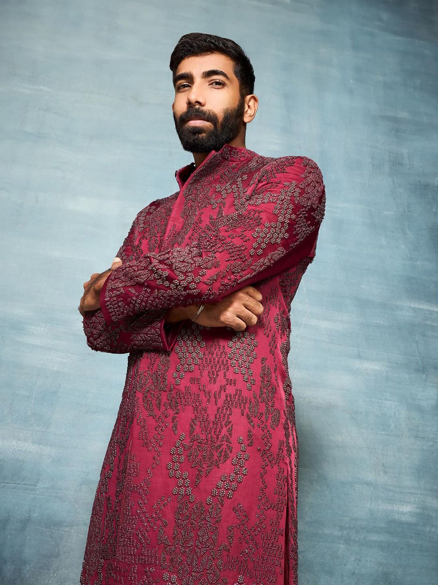 Jasprit Bumrah In Pyrrhus Sherwani Set