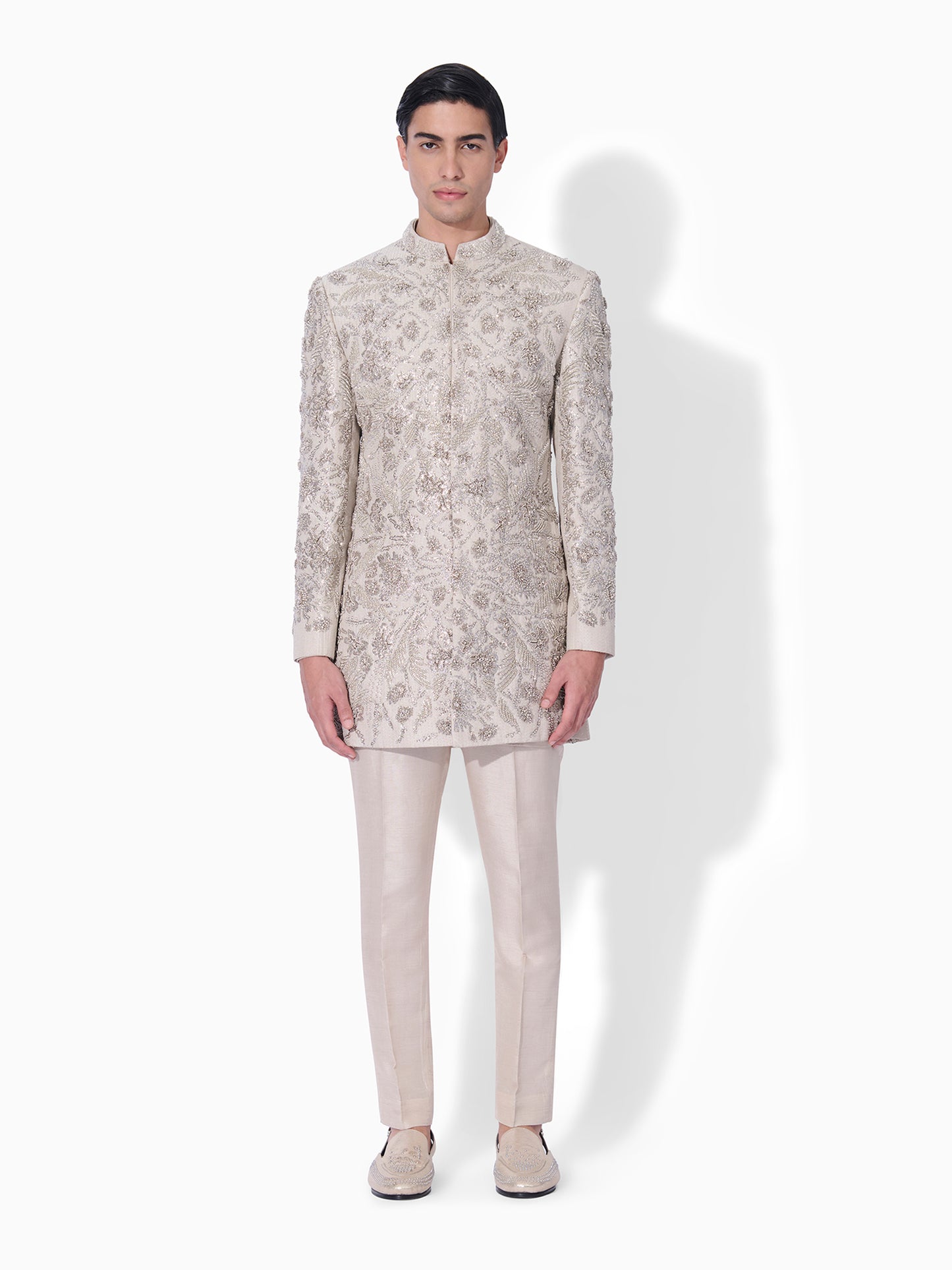 Floral Embroidered Sherwani Set