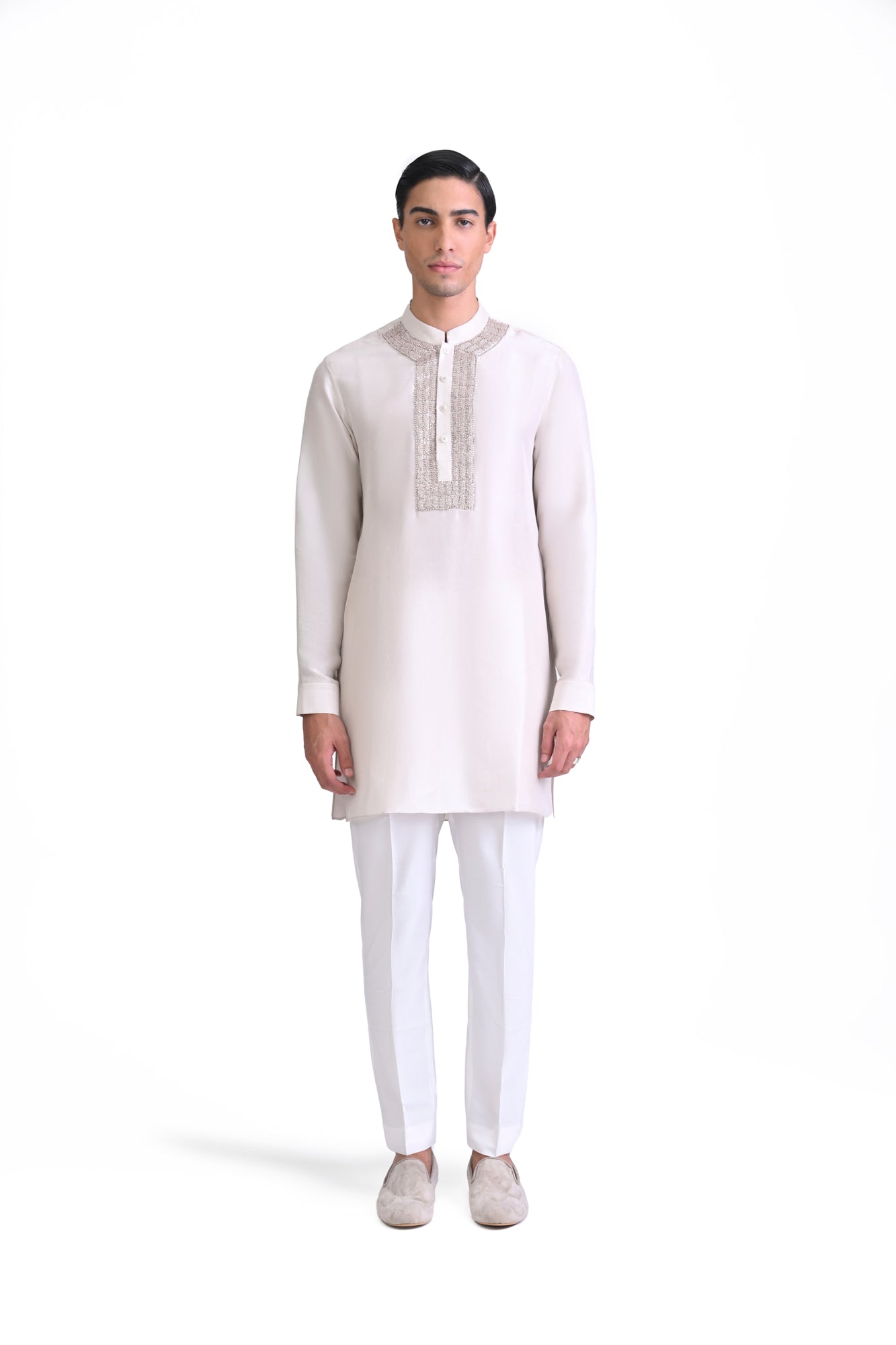 Embellished Yoke Placket Kurta