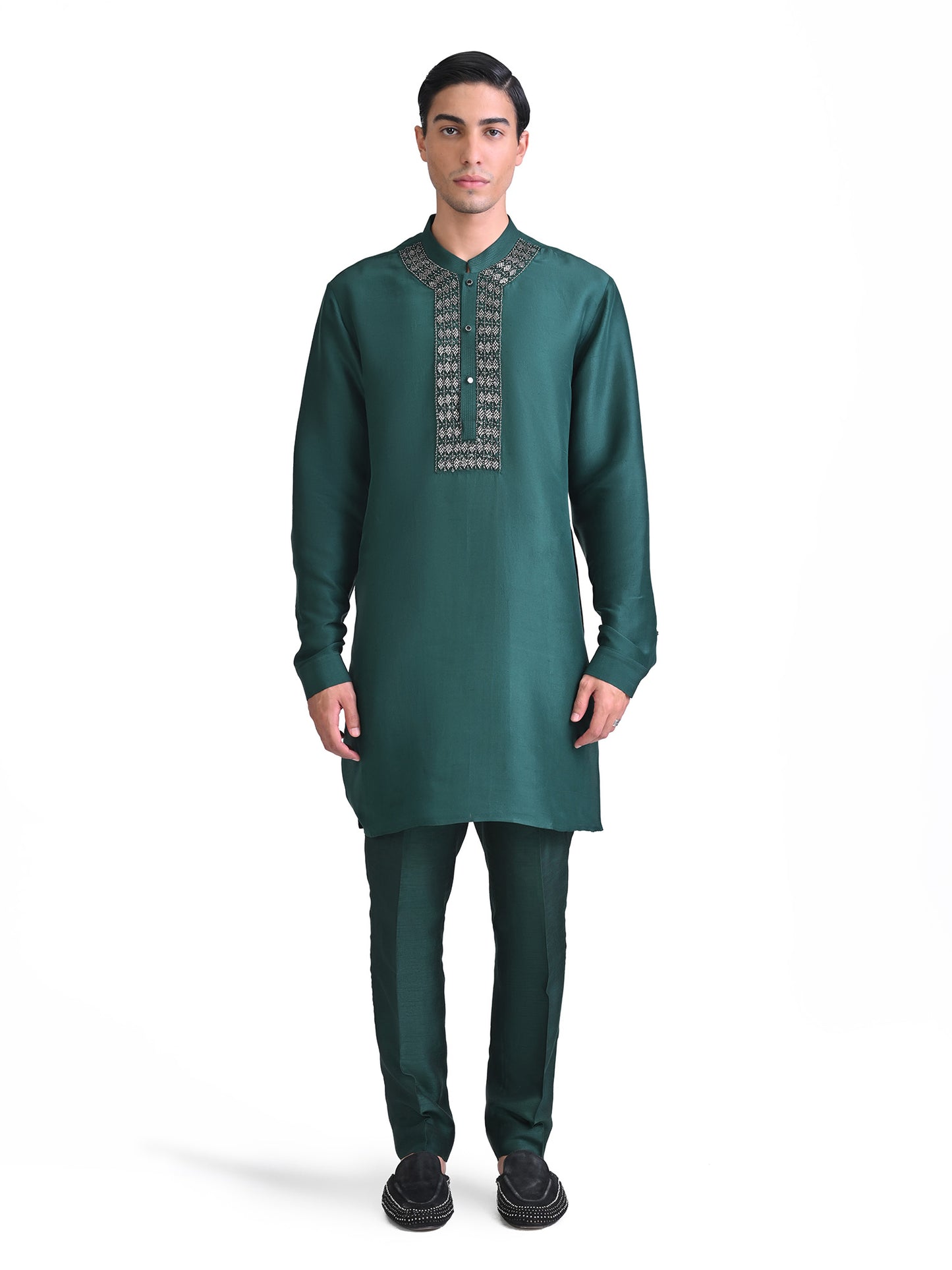 Embellished Yoke Placket Kurta