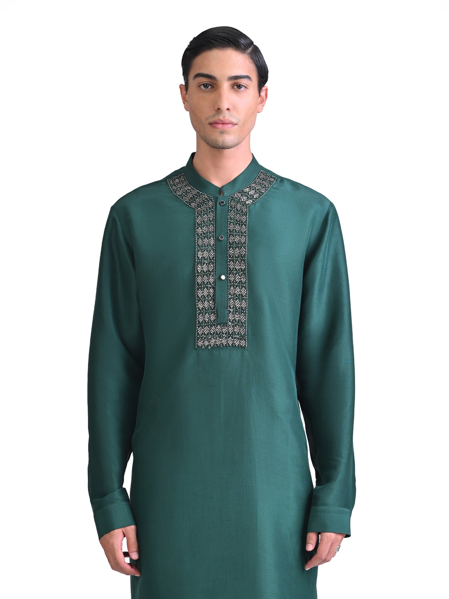 Embellished Yoke Placket Kurta