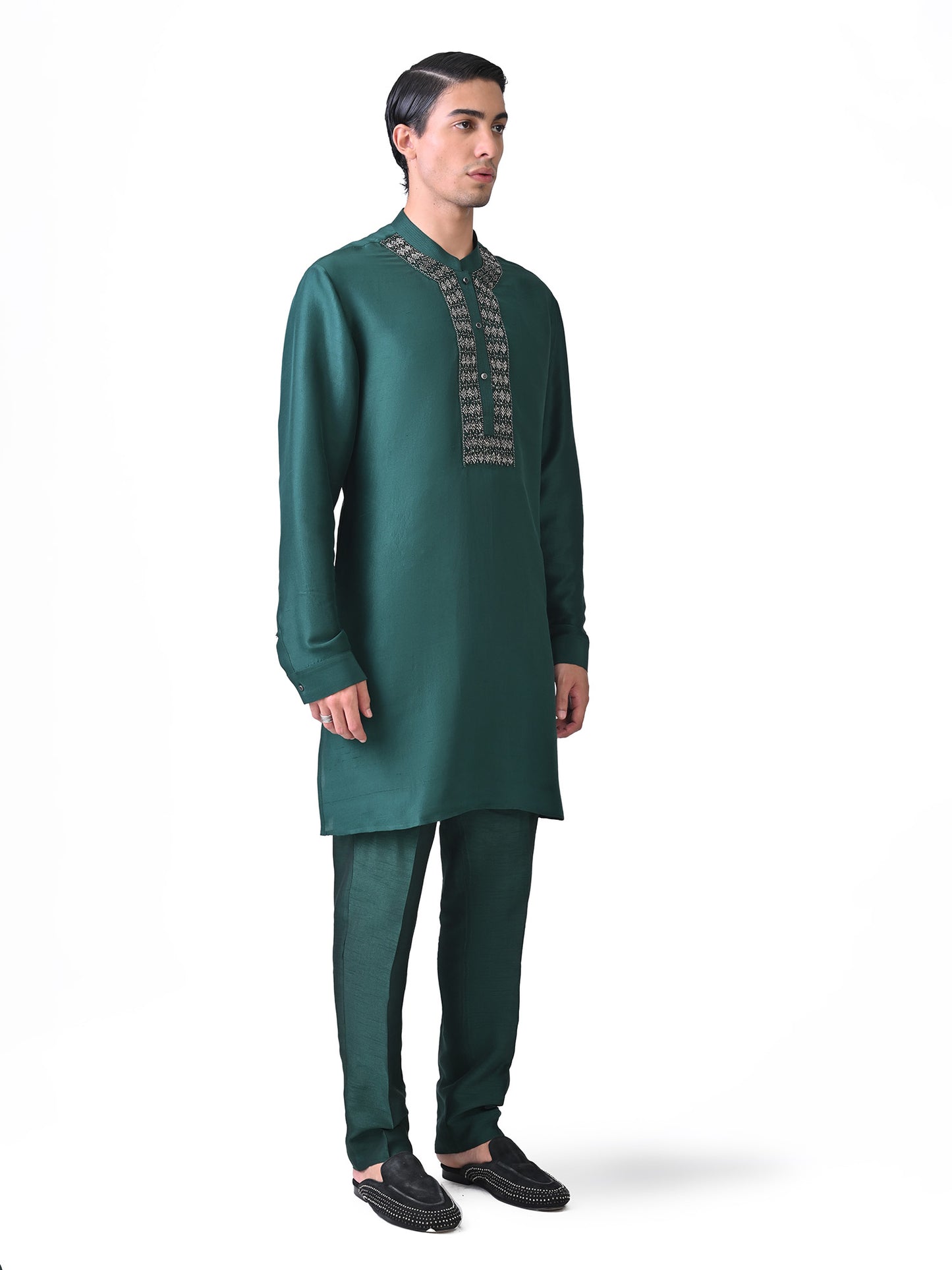 Embellished Yoke Placket Kurta