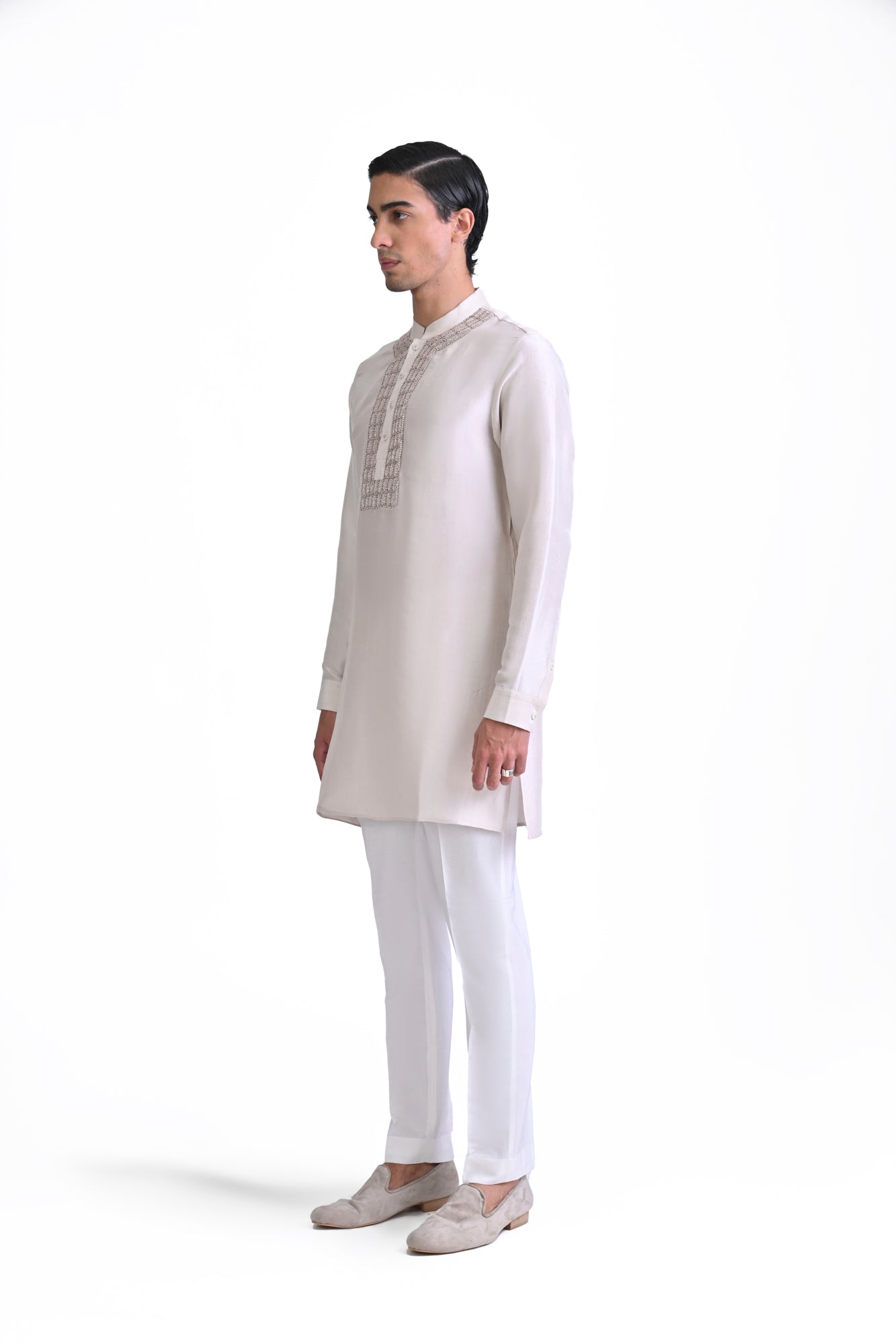 Embellished Yoke Placket Kurta