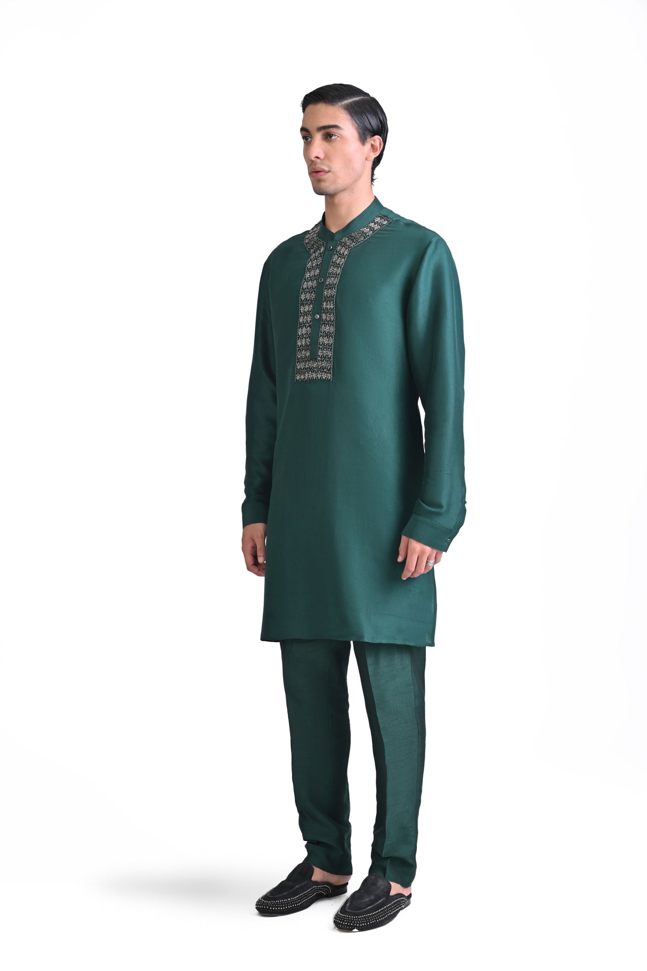 Embellished Yoke Placket Kurta