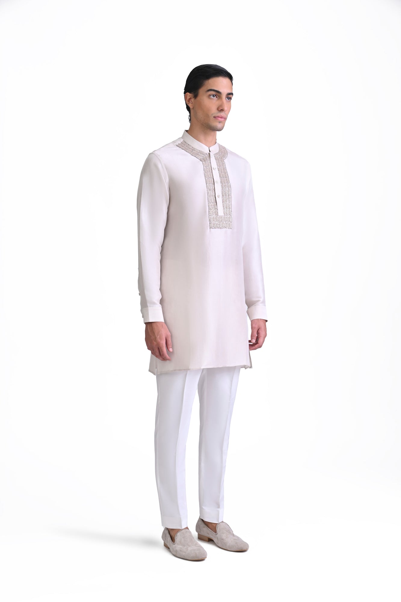 Embellished Yoke Placket Kurta