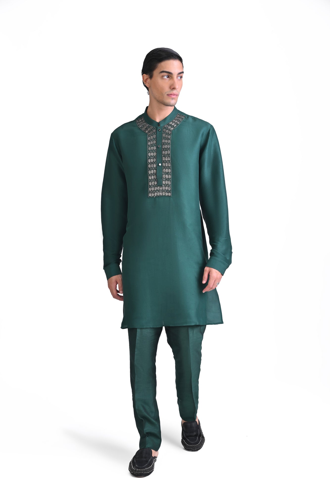 Embellished Yoke Placket Kurta