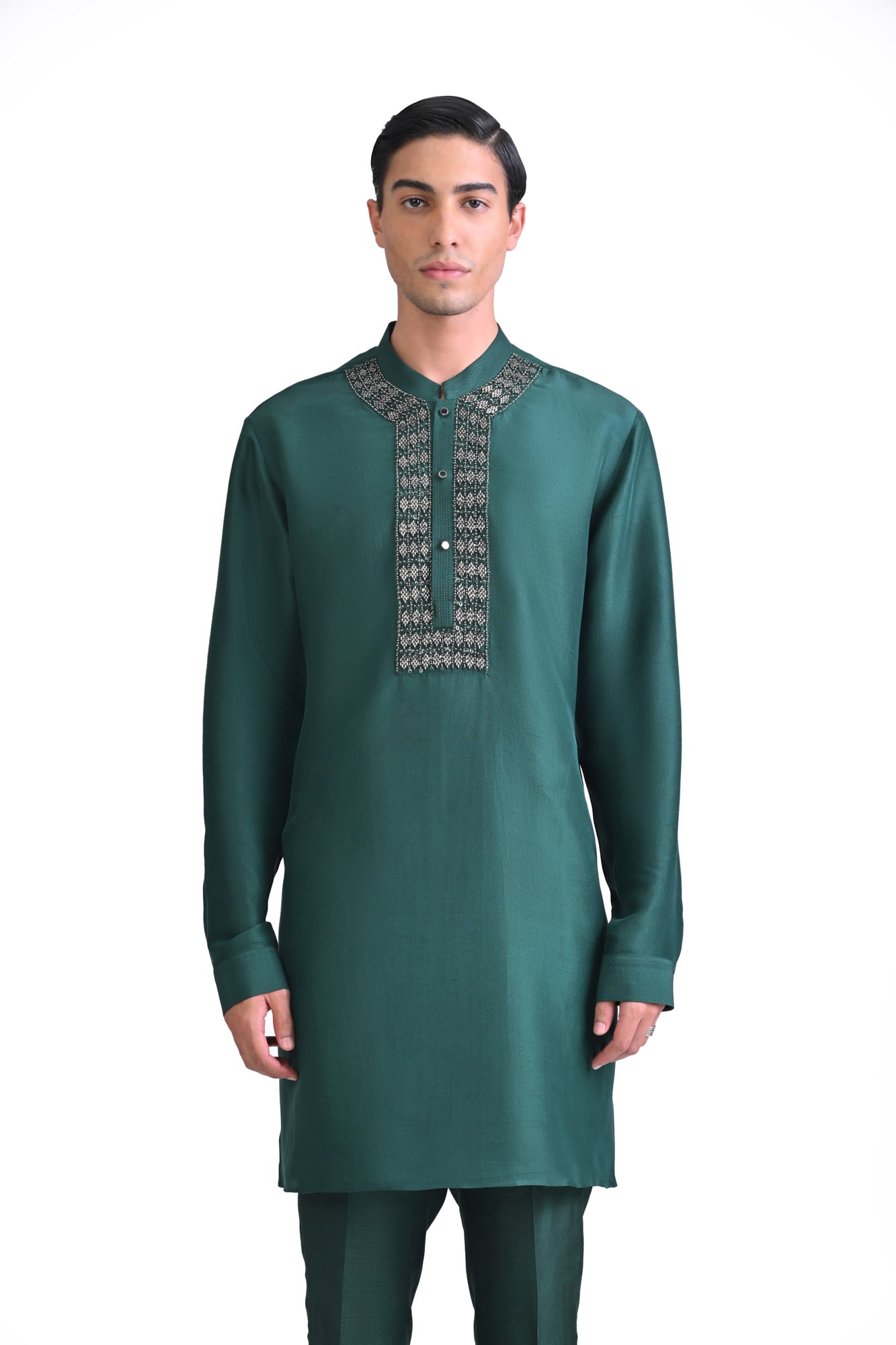 Embellished Yoke Placket Kurta