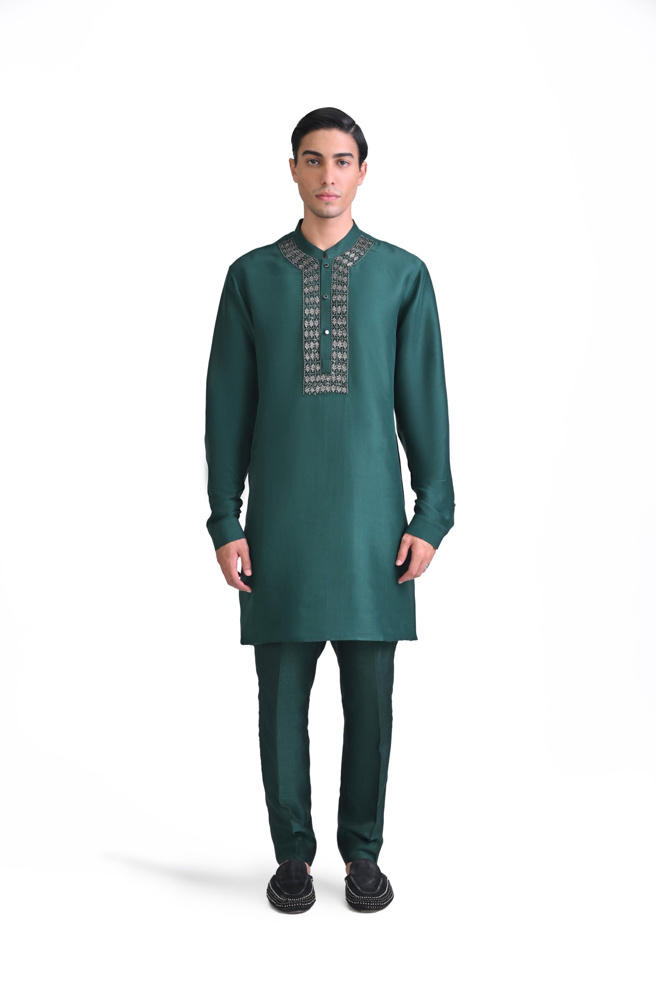 Embellished Yoke Placket Kurta