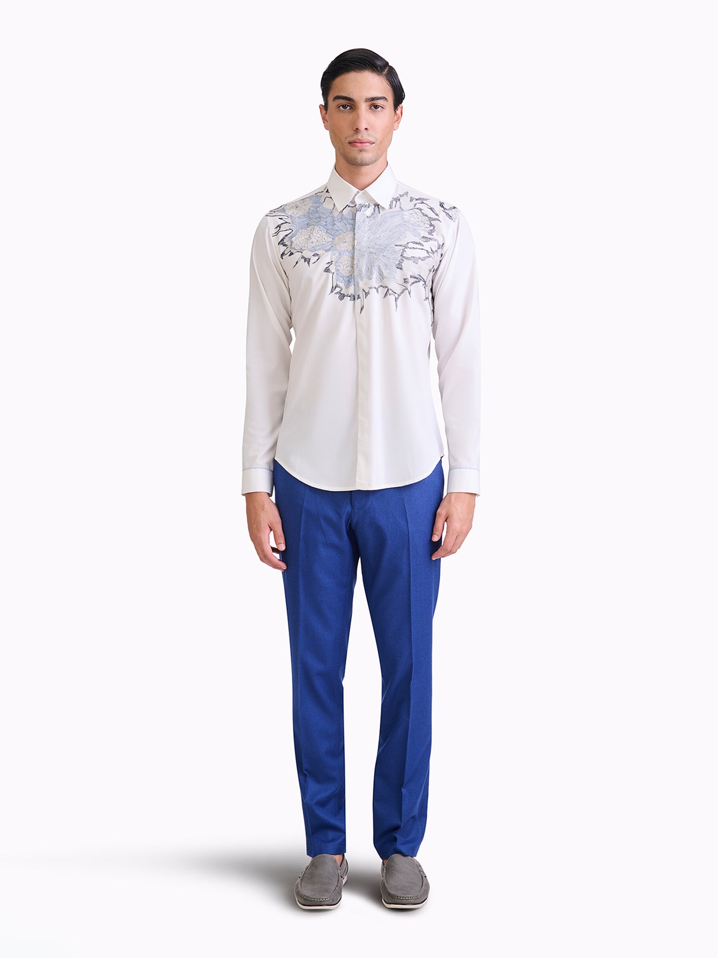 Celestial Bloom Embroidered Shirt