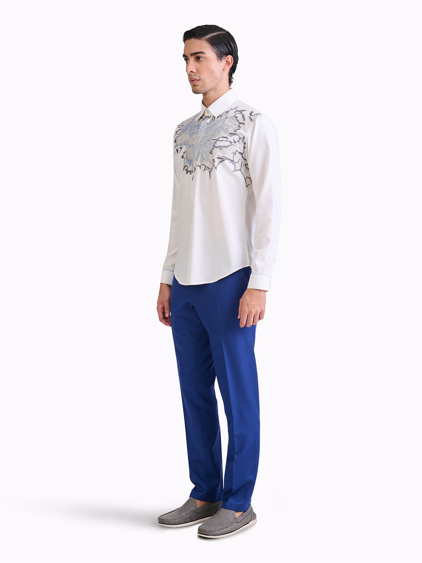 Celestial Bloom Embroidered Shirt