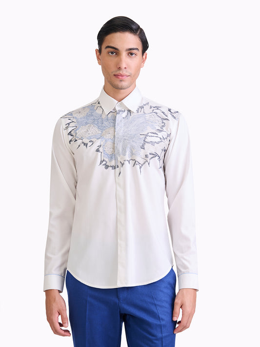 Celestial Bloom Embroidered Shirt