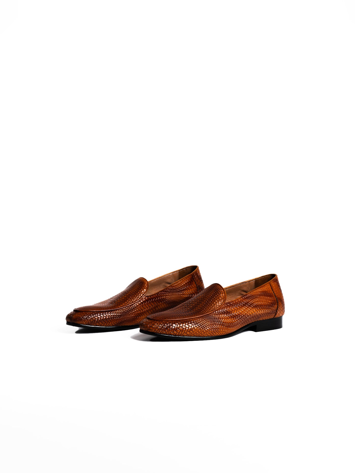 Tan Grained Loafers