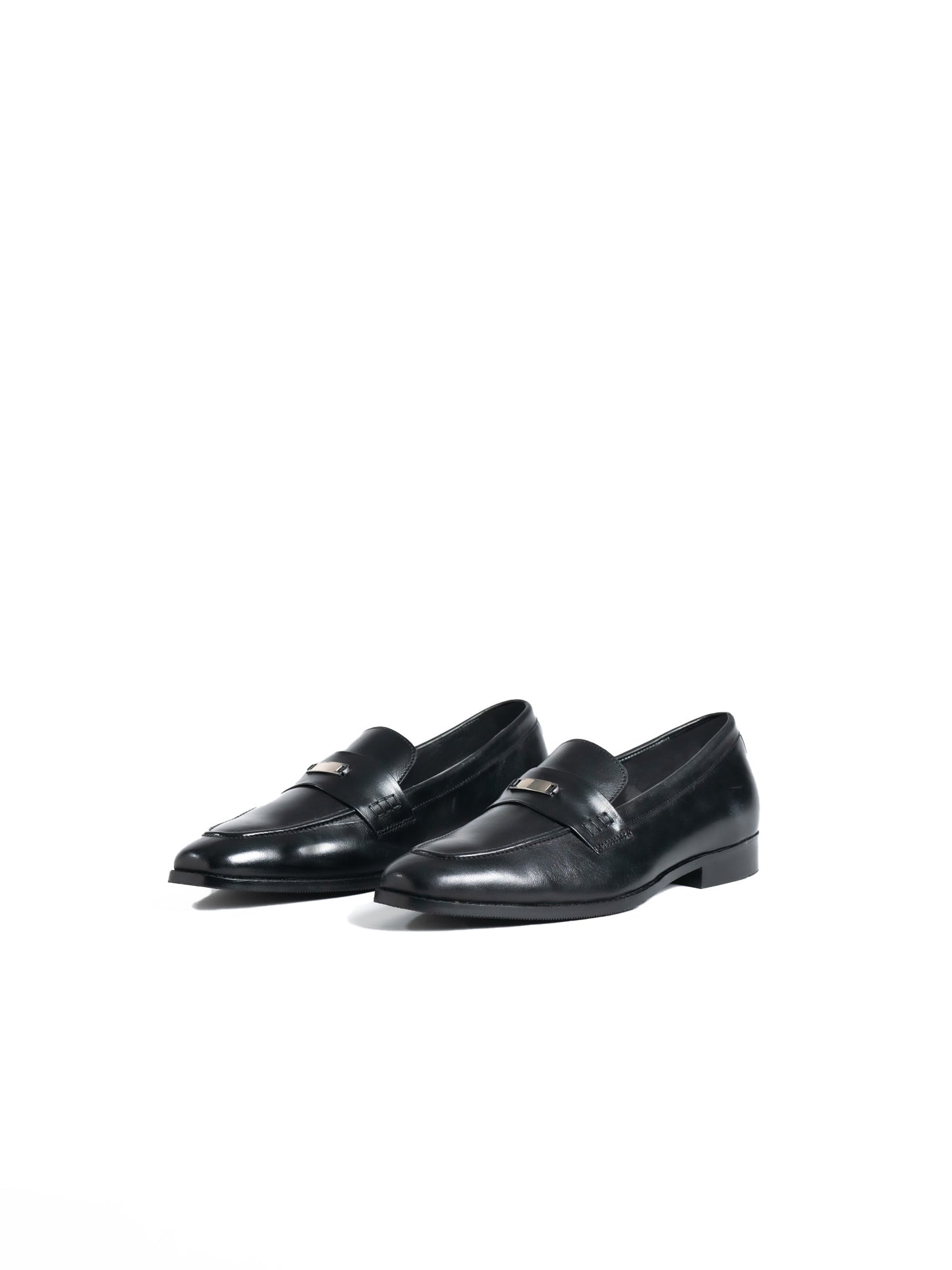 Classic Black Leather Loafers