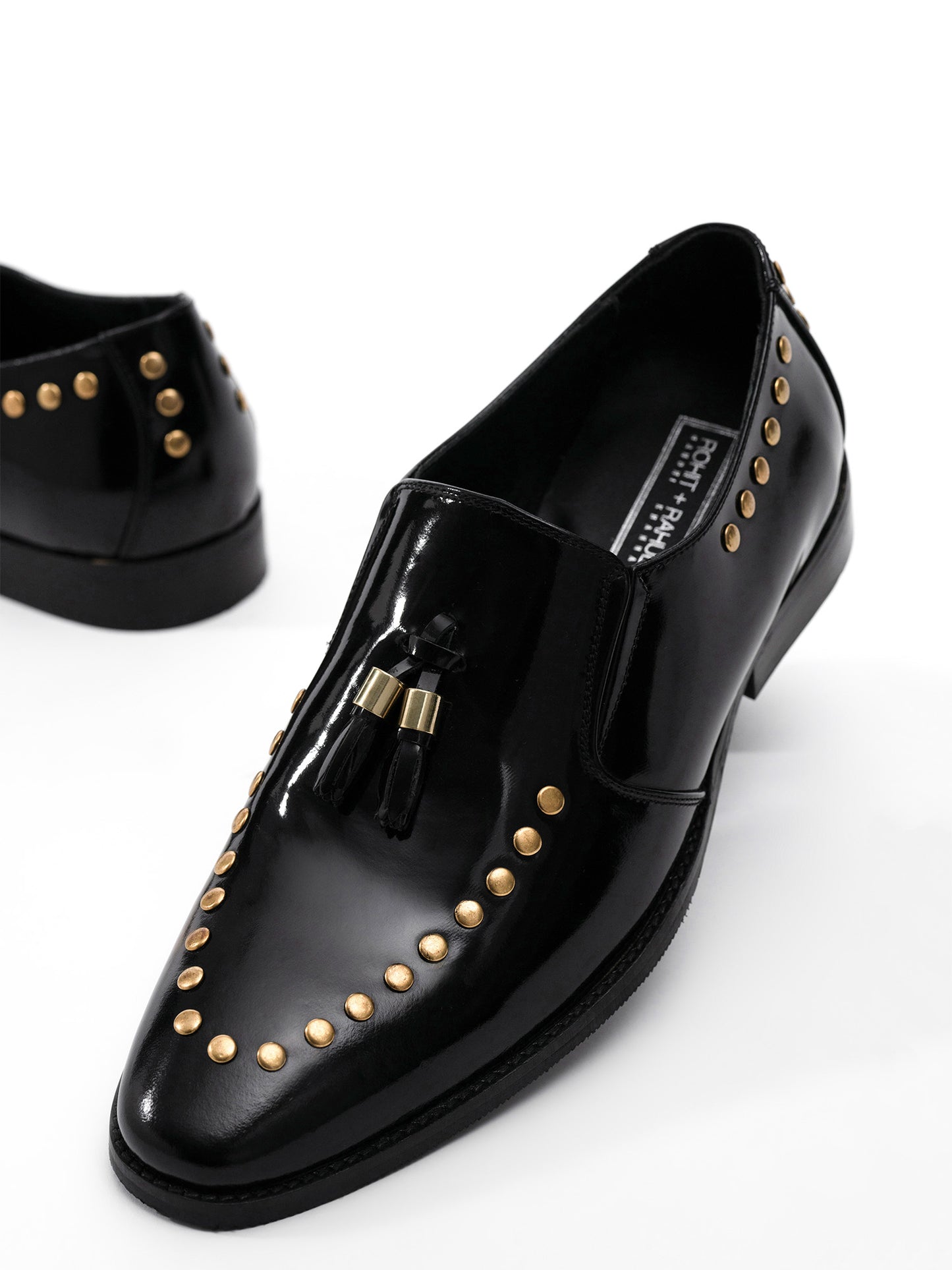 Gold Detail Leather Loafers