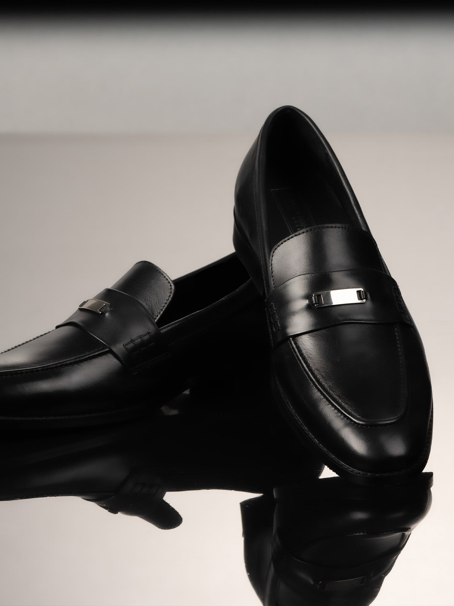 Classic Black Leather Loafers