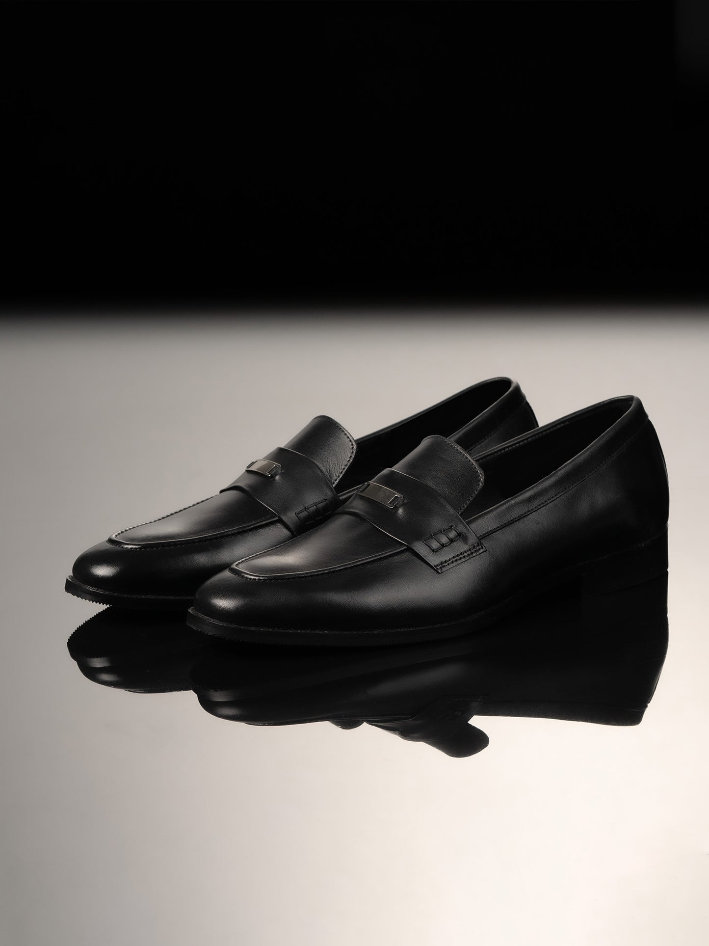 Classic Black Leather Loafers