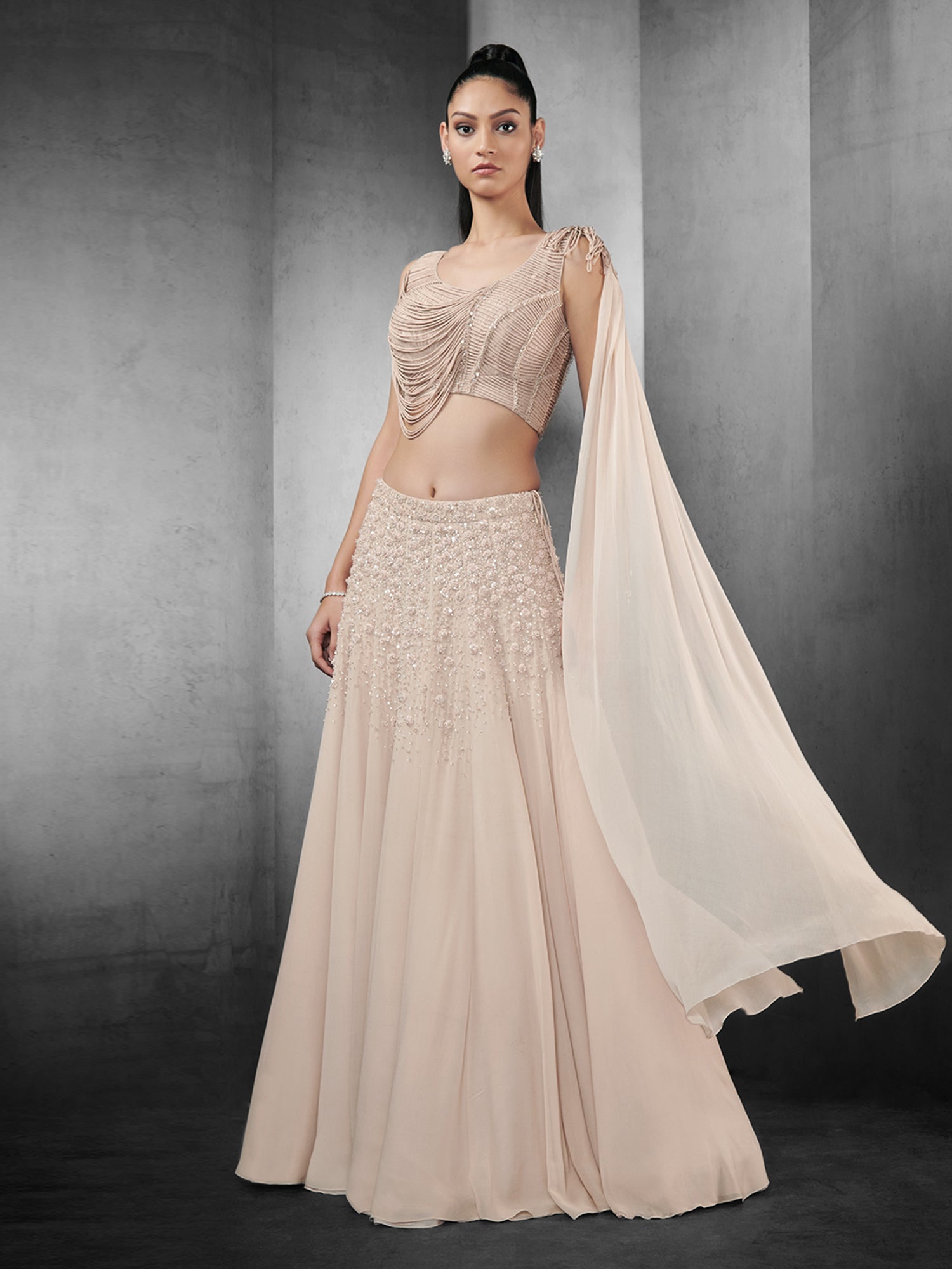 Buy Fancy Crop Top With Dhoti Pants and Attached Dupatta Set for Women Indo  Western Dress Party Wear Indian Dress Dhoti Saree Set Designer Sari Online  in India - Etsy