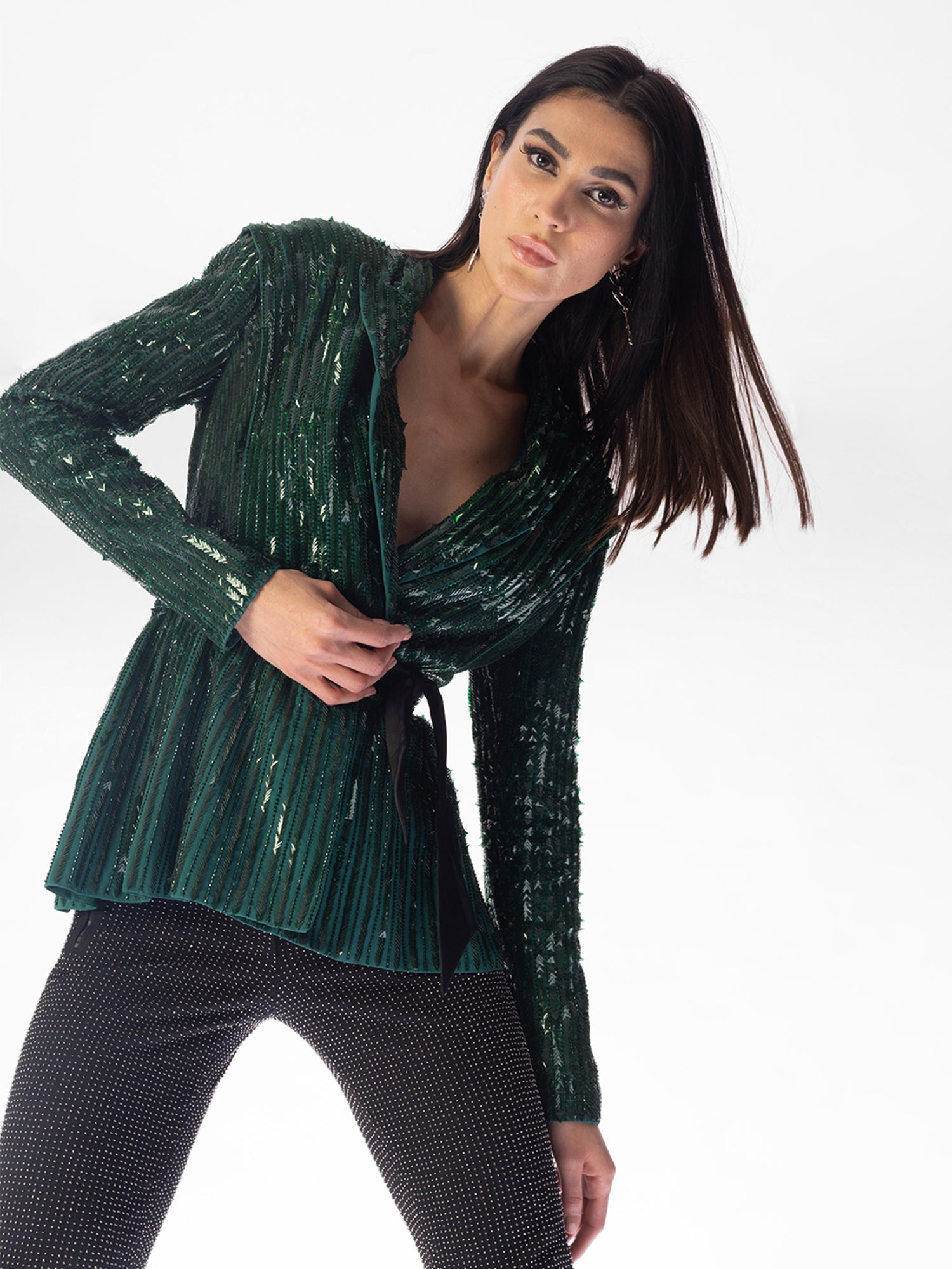 Womens Glitter Sequin Blazer Suit Cardigan Open Front Thin Jacket Ladies  Outwear | eBay