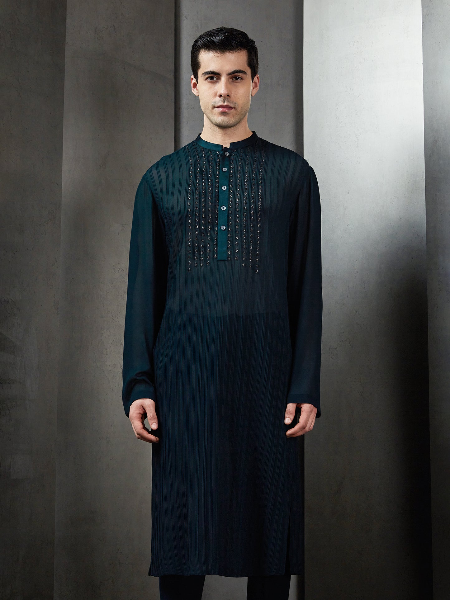 Spaced Out Pintuck Kurta Set